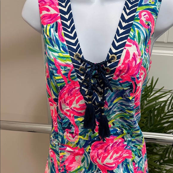 Lilly Pulitzer Flamingo Mini Dress. New - Picture 2 of 9